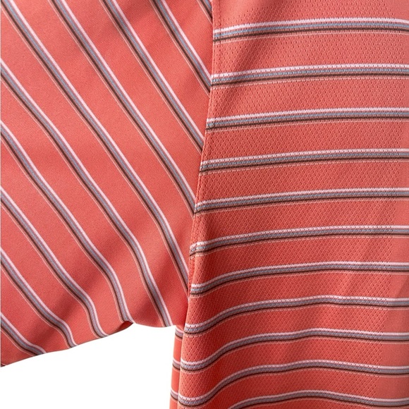 ⛳️ NIKE GOLF Men's Striped Polo Shirt in beautiful coral color. Size XL - Picture 2 of 6